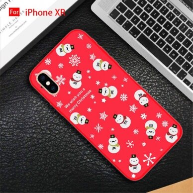 iPhone XR Tracy nugarėlė Christmas Snowman raudona