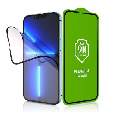 iPhone XR/iPhone 11 apsauginis black 3D FLEXIBLE stiklas 2