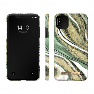 iPhone XS MAX iDeal Of Sweden nugarėlė Cosmic Green Swirl 1