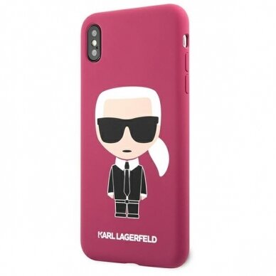 iPhone XS MAX tamsiai rožinė KARL LAGERFELD nugarėlė KLHCI65SLFKFU 1