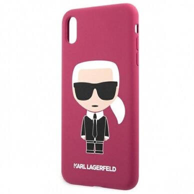 iPhone XS MAX tamsiai rožinė KARL LAGERFELD nugarėlė KLHCI65SLFKFU 2