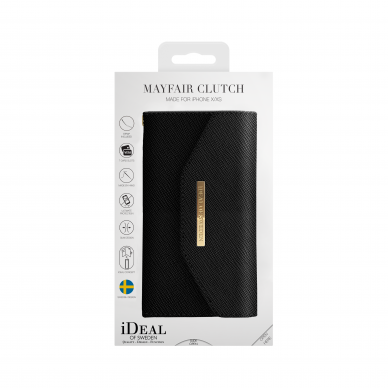 iPhone X/XS iDeal Of Sweden dėklas Mayfair Clutch Black 4