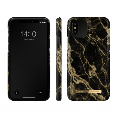 iPhone X/XS iDeal Of Sweden nugarėlė Golden Smoke Marble 1