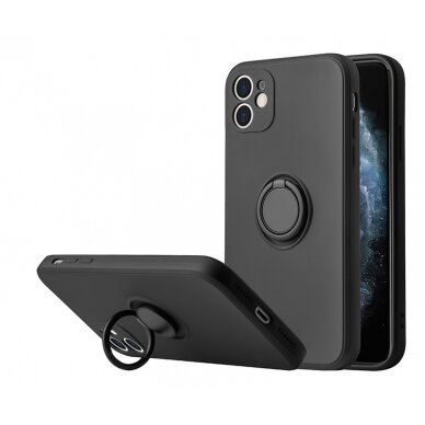 iPhone X/XS juoda VENNUS SILICONE RING nugarėlė 1