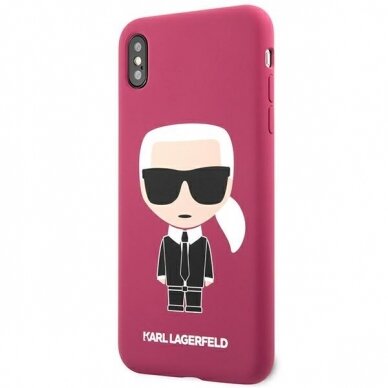 iPhone X/XS tamsiai rožinė KARL LAGERFELD nugarėlė KLHCPXSLFKFU 1