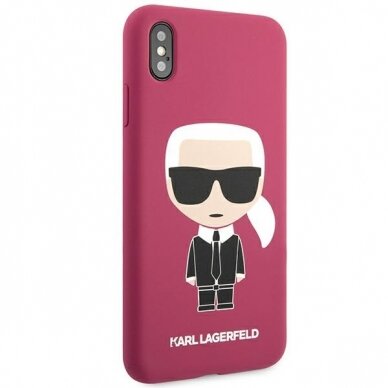 iPhone X/XS tamsiai rožinė KARL LAGERFELD nugarėlė KLHCPXSLFKFU 5