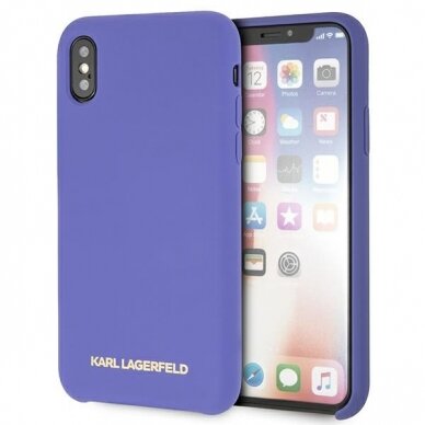 iPhone X/XS violetinė KARL LAGERFELD nugarėlė KLHCPXSLVOG