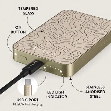 Išorinė baterija Magsafe Wild Terrain Gold BURGA 5000mAh 3