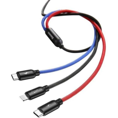 Laidas 3in1 - Lightning + Type-C + micro USB 1,2m 3.5A CAMLT-BSY01 BASEUS 3