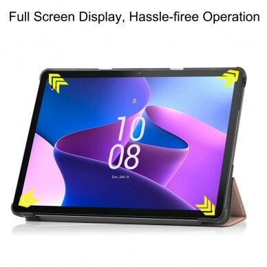 Lenovo Tab M10 (3rd Gen) aukso spalvos TRIFOLD dėklas 2