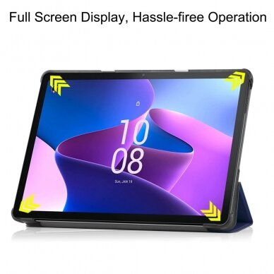 Lenovo Tab M10 (3rd Gen) mėlynas TRIFOLD dėklas 2