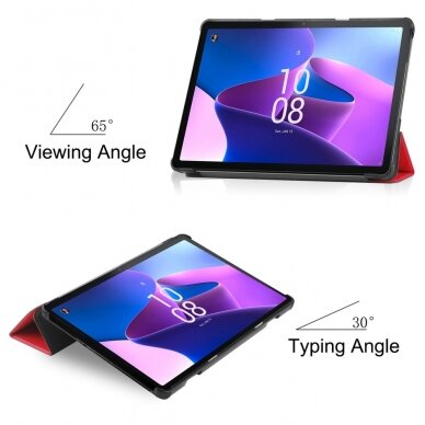 Lenovo Tab M10 (3rd Gen) raudonas TRIFOLD dėklas 5