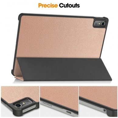 Lenovo Tab M10 5G 10.6" rose gold TRIFOLD dėklas 6