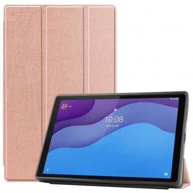 Lenovo Tab M10 GEN2 10" aukso spalvos silikoninis TRIFOLD dėklas 1