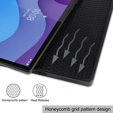 Lenovo Tab M10 GEN2 10" juodas silikoninis TRIFOLD dėklas 2