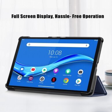 Lenovo Tab M10 GEN2 10" mėlynas TRIFOLD dėklas 3