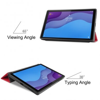 Lenovo Tab M10 GEN2 10" raudonas silikoninis TRIFOLD dėklas 4