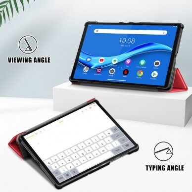 Lenovo Tab M10 GEN2 10" raudonas TRIFOLD dėklas 1