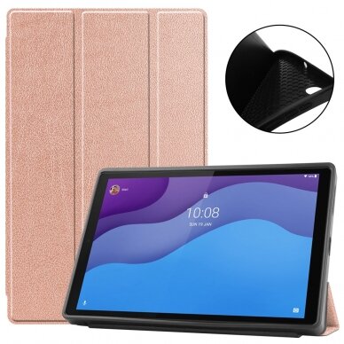 Lenovo Tab M10 GEN2 10" rausvas silikoninis TRIFOLD dėklas