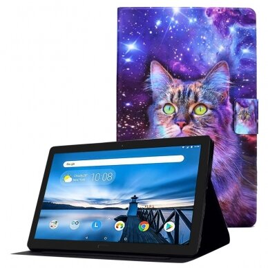 Lenovo Tab M10 GEN2 10" Tracy fashion dėklas Colorful Cat