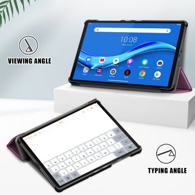 Lenovo Tab M10 GEN2 10" violetinis TRIFOLD dėklas 1