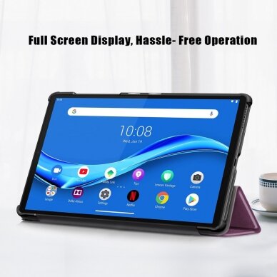 Lenovo Tab M10 GEN2 10" violetinis TRIFOLD dėklas 3