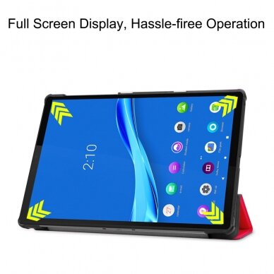 Lenovo Tab M10 PLUS 10.3" raudonas TRIFOLD dėklas 3