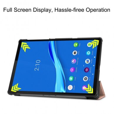 Lenovo Tab M10 PLUS 10.3" rausvas TRIFOLD dėklas 3