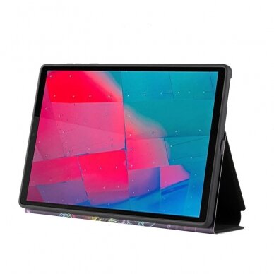 Lenovo Tab M10 PLUS 10.3" silikoninis TRIFOLD dėklas Colorful Geometry 8