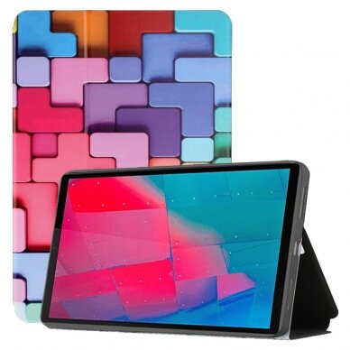 Lenovo Tab M10 PLUS 10.3" silikoninis TRIFOLD dėklas Colorful Geometry