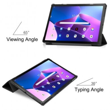 Lenovo Tab M10 PLUS (3rd Gen) juodas TRIFOLD dėklas 3