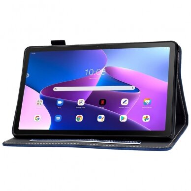 Lenovo Tab M10 PLUS (3rd Gen) mėlynas VELVET dėklas 3