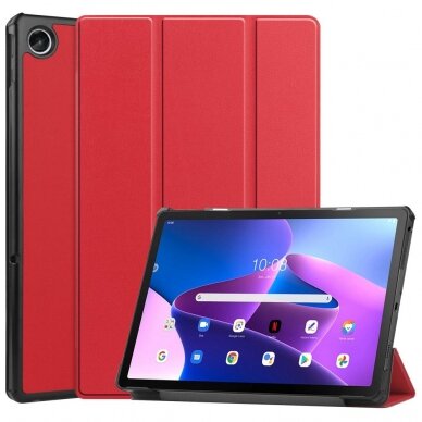 Lenovo Tab M10 PLUS (3rd Gen) raudonas TRIFOLD dėklas