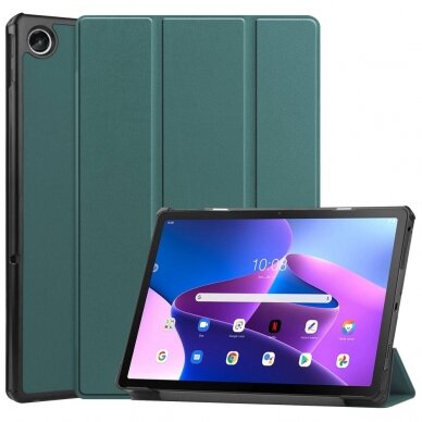 Lenovo Tab M10 PLUS (3rd Gen) dark green TRIFOLD dėklas