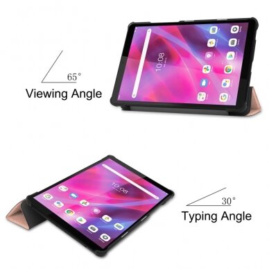 Lenovo Tab M8 8" rausvas TRIFOLD dėklas 4