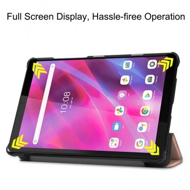 Lenovo Tab M8 8" rausvas TRIFOLD dėklas 5