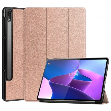 Lenovo Tab P12 PRO 12.6" rose gold TRIFOLD dėklas