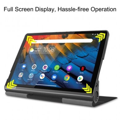 Lenovo Yoga Smart Tab 10.1/Tab 5 juodas TRIFOLD dėklas 5