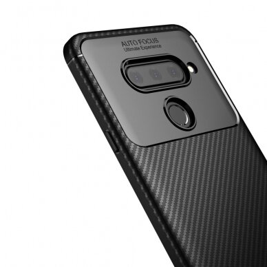 LG V40 ThinQ juoda BEETLE CARBON nugarėlė 4