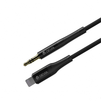 LIGHTNING to AUDIO laidas juodas DEVIA 1