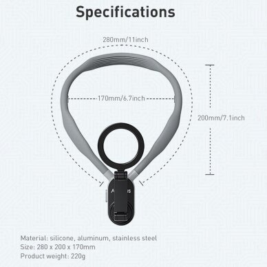 Magnetinis kaklo laikiklis AMORUS mobiliesiems telefonams NH-01 7