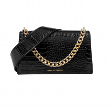 Medium Lia Baguette iDeal Of Sweden Bag Neo Noir Croco