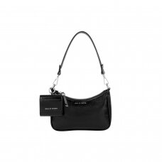 Nora Shoulder iDeal Of Sweden Bag Glossy Black Silver