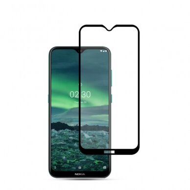 NOKIA 2.3 juodas 2D apsauginis stiklas