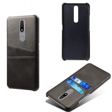 Nokia 2.4 Tracy Leather Card juoda nugarėlė 1