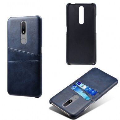 Nokia 2.4 Tracy Leather Card mėlyna nugarėlė 1