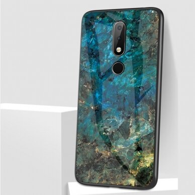 Nokia 4.2 marble glass nugarėlė Blue