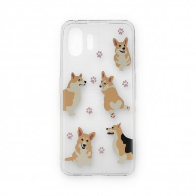 Nothing Phone 2 clear nugarėlė Corgi Design00303