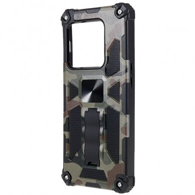 OnePlus 10 PRO 5G žalia camouflage ARMOR METAL nugarėlė 1