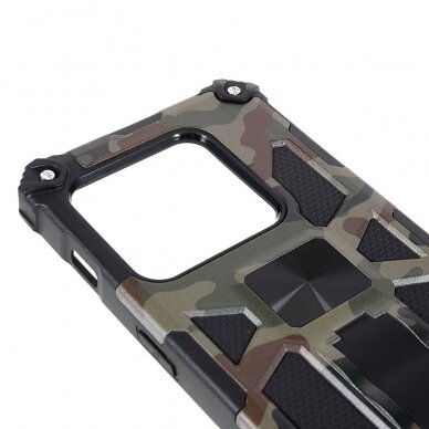 OnePlus 10 PRO 5G žalia camouflage ARMOR METAL nugarėlė 5